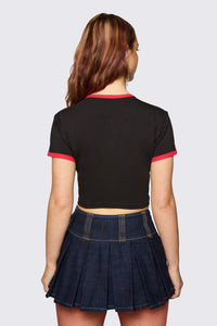 Dangerfield - Delulu Cropped Tee - black