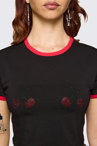 Dangerfield - Delulu Cropped Tee - black