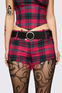 Dangerfield - Dizzy Tartan Micro Short - red