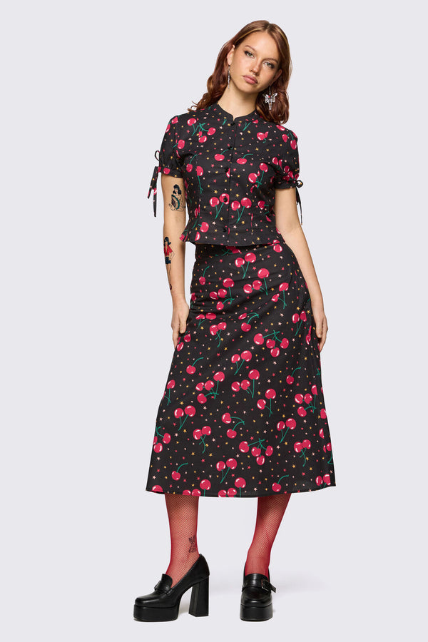 Dangerfield - Delulu Print Blouse - black
