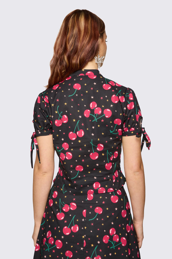 Dangerfield - Delulu Print Blouse - black