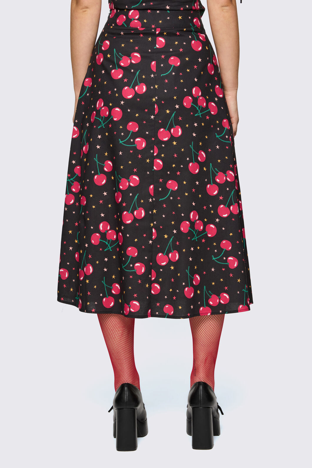 Dangerfield - Delulu Print Midi Skirt - black