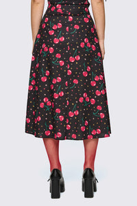 Dangerfield - Delulu Print Midi Skirt - black
