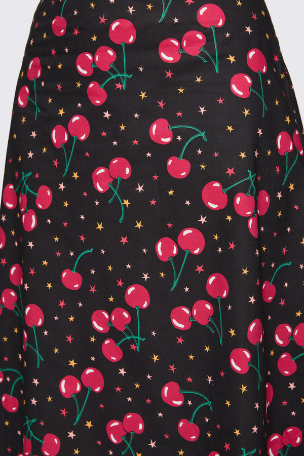 Dangerfield - Delulu Print Midi Skirt - black