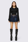 Dangerfield - Delulu Hood Cardigan - black