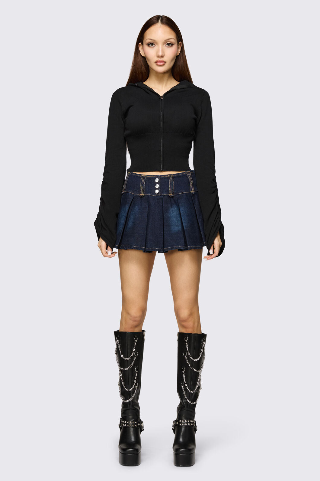 Dangerfield - Delulu Hood Cardigan - black