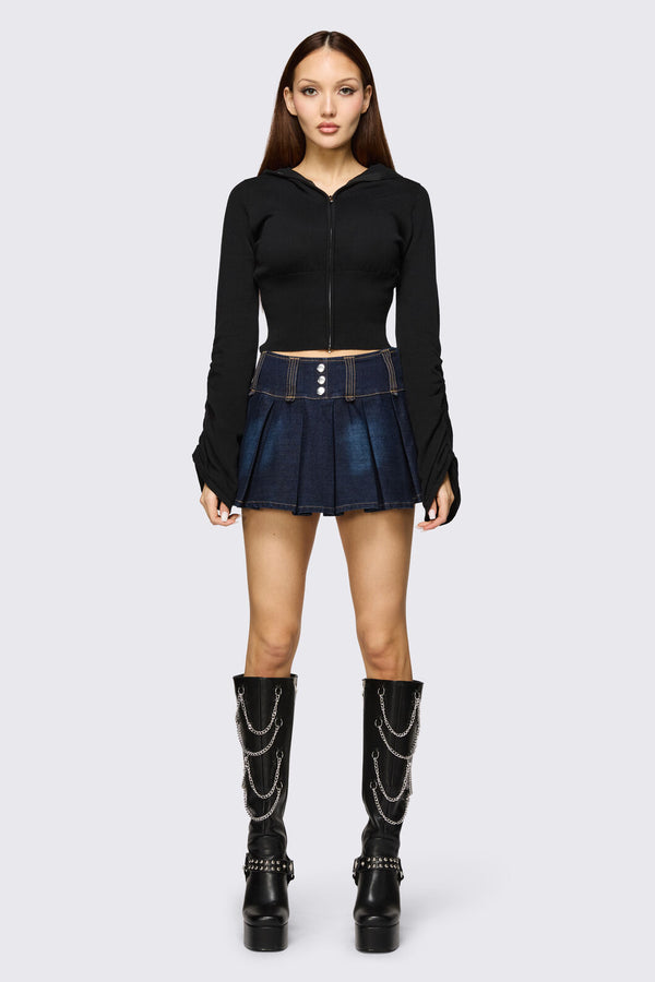 Dangerfield - Delulu Hood Cardigan - black