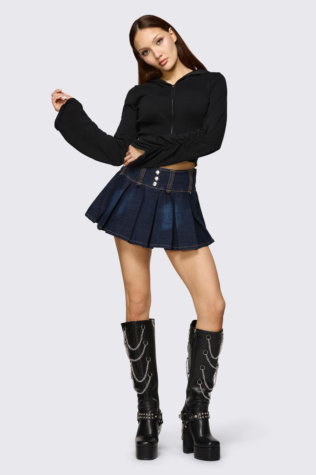 Dangerfield - Delulu Hood Cardigan - black