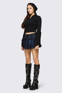 Dangerfield - Delulu Hood Cardigan - black