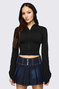 Dangerfield - Delulu Hood Cardigan - black