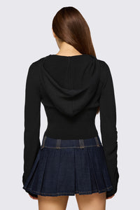 Dangerfield - Delulu Hood Cardigan - black