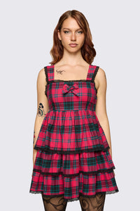Dangerfield - Dizzy Lacey Mini Dress - red