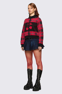 Dangerfield - Delulu Zipper Knit - red-black