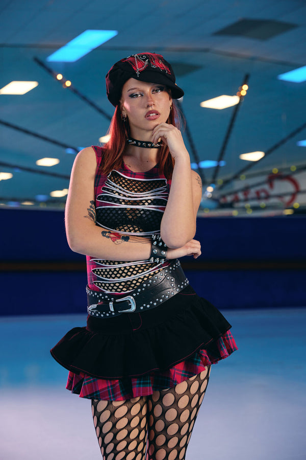 Dangerfield - Dizzy Layered Skort - black-red