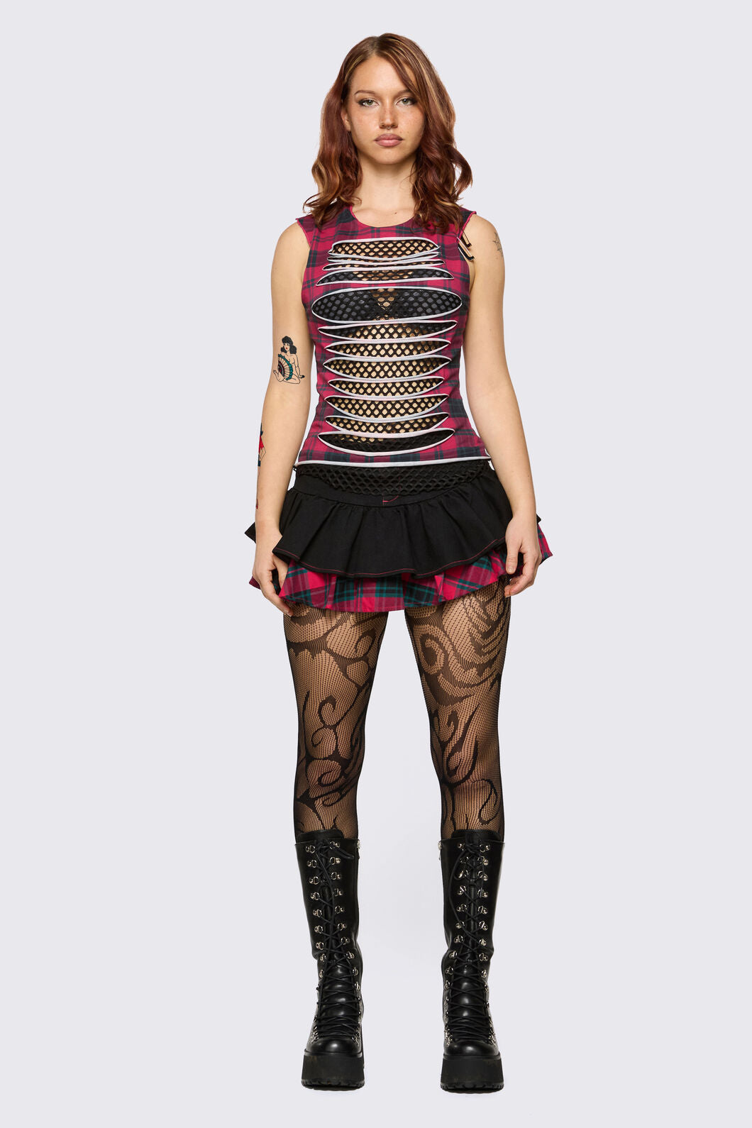 Dangerfield - Dizzy Layered Skort - black-red