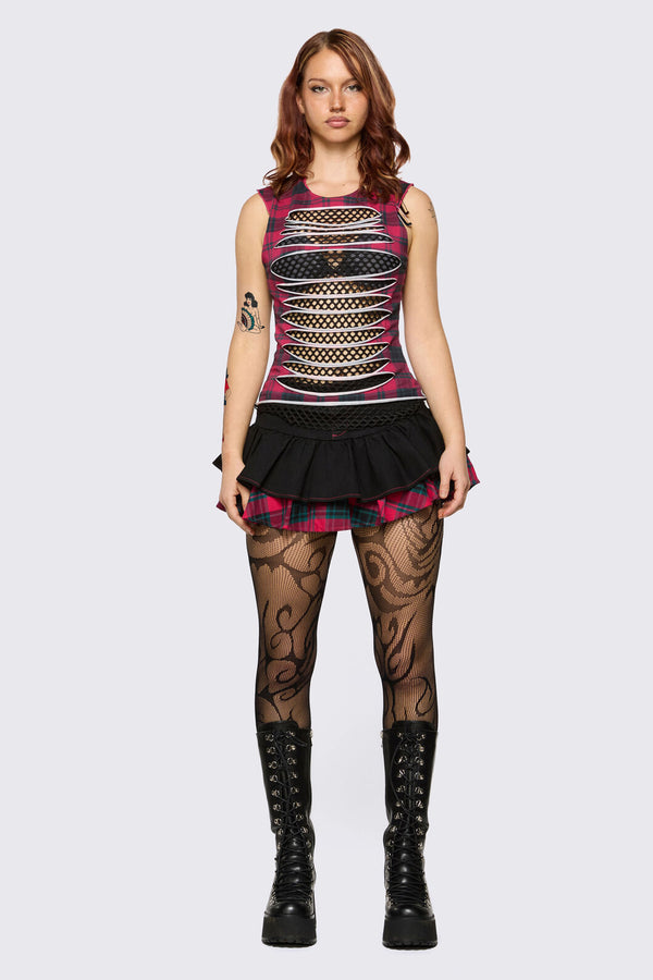 Dangerfield - Dizzy Layered Skort - black-red