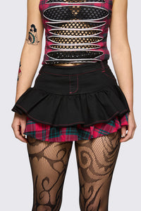 Dangerfield - Dizzy Layered Skort - black-red