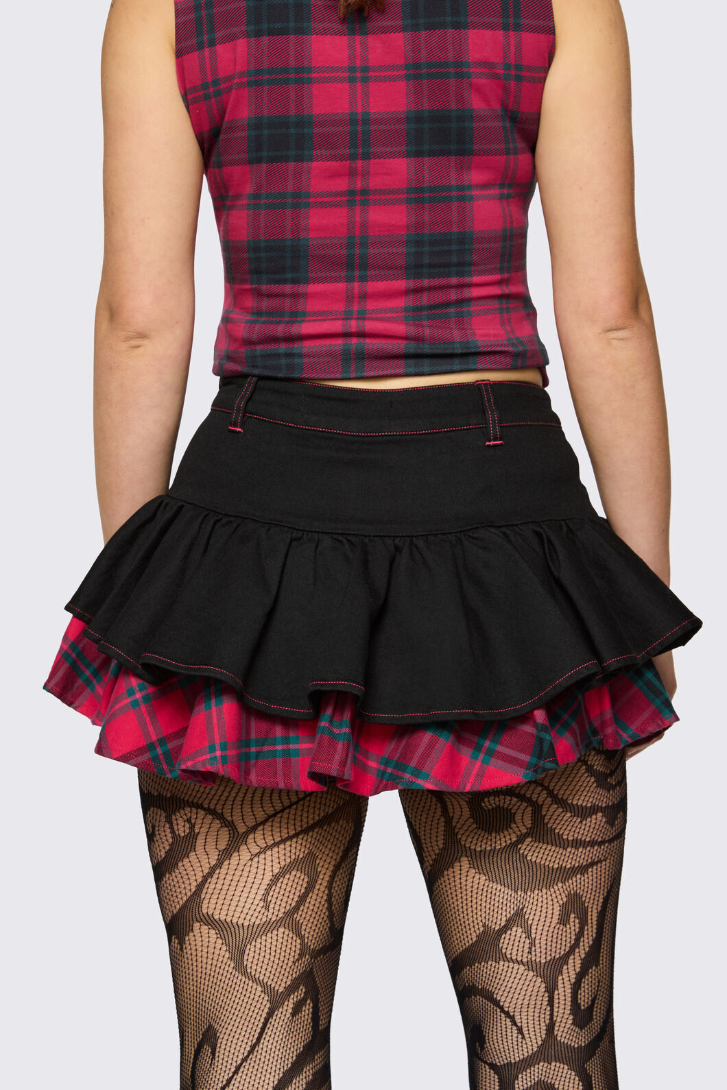 Dangerfield - Dizzy Layered Skort - black-red