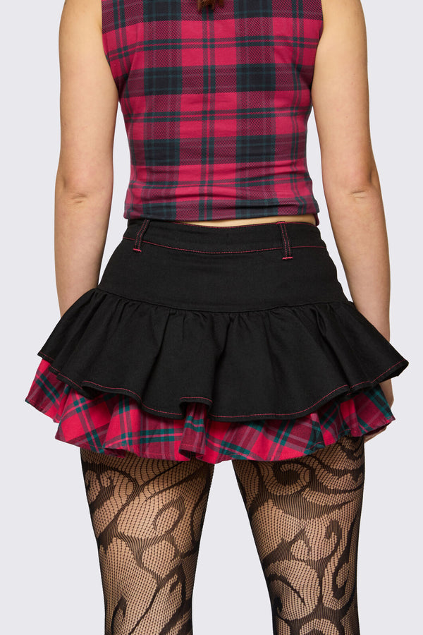 Dangerfield - Dizzy Layered Skort - black-red