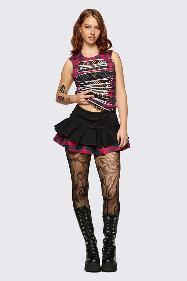 Dangerfield - Dizzy Distressed Tank - red