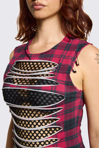 Dangerfield - Dizzy Distressed Tank - red