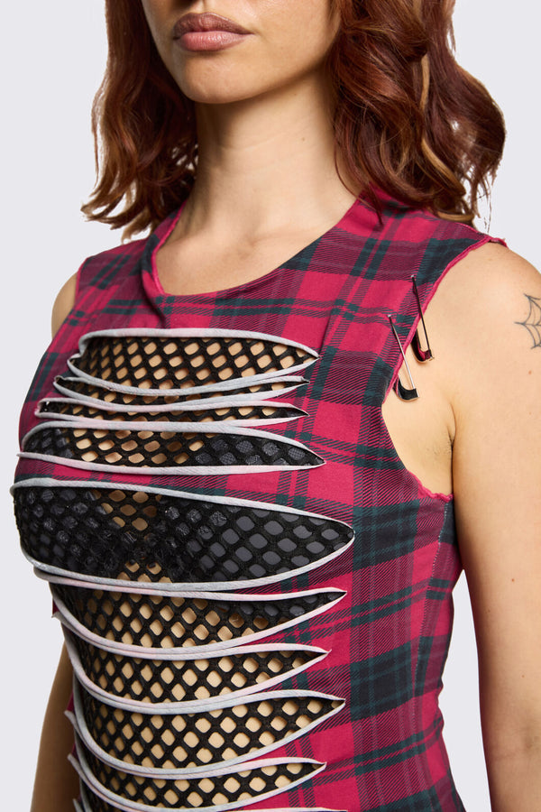 Dangerfield - Dizzy Distressed Tank - red