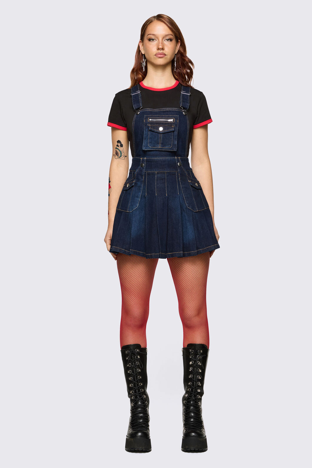 Dangerfield - Dizzy Denim Pinafore - navy