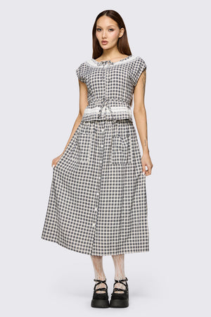 Dangerfield - Darling Gingham Top - black-white