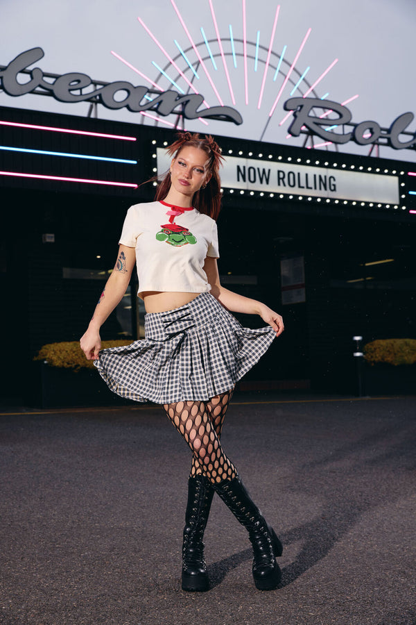 Dangerfield - Darling Gingham Skort - black-white