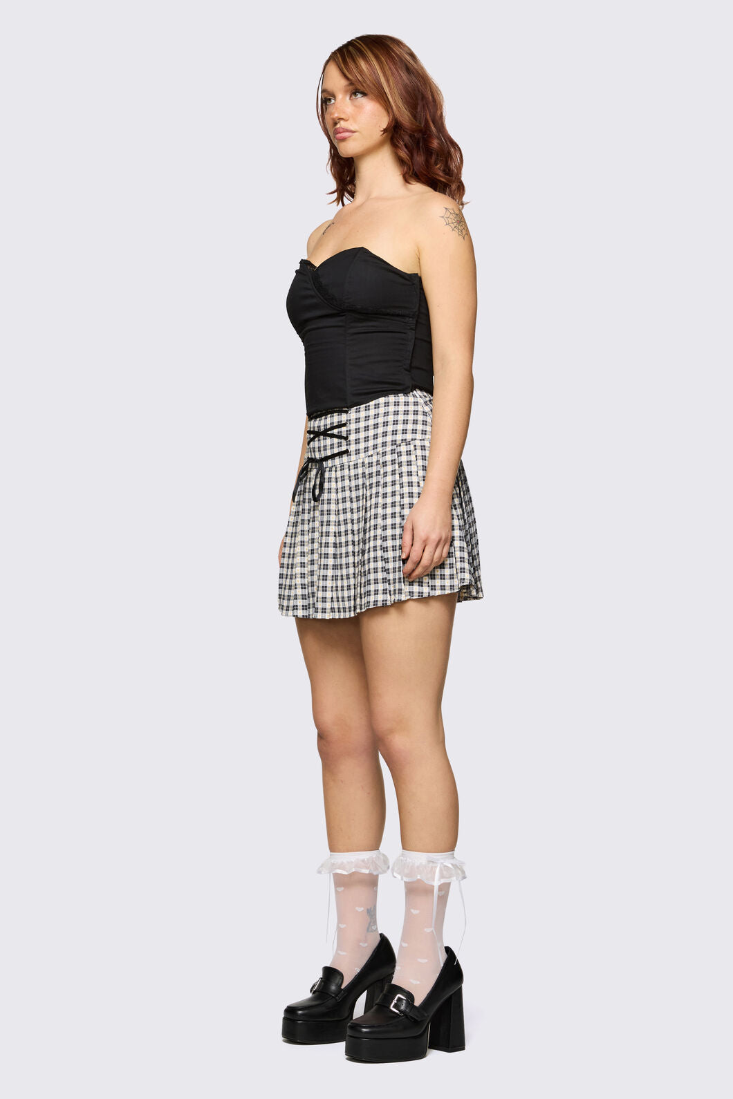 Dangerfield - Darling Gingham Skort - black-white