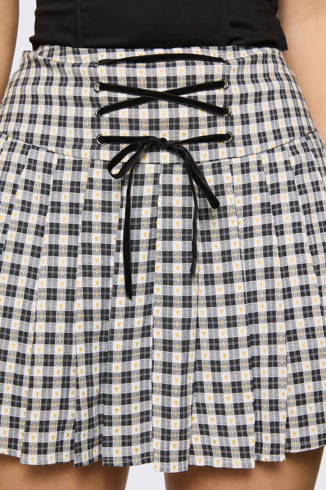 Dangerfield - Darling Gingham Skort - black-white