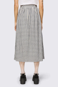 Dangerfield - Darling Gingham Midi Skirt - black-white