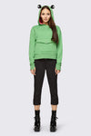 Dangerfield - Cute Frog Hoodie - green