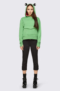 Dangerfield - Cute Frog Hoodie - green