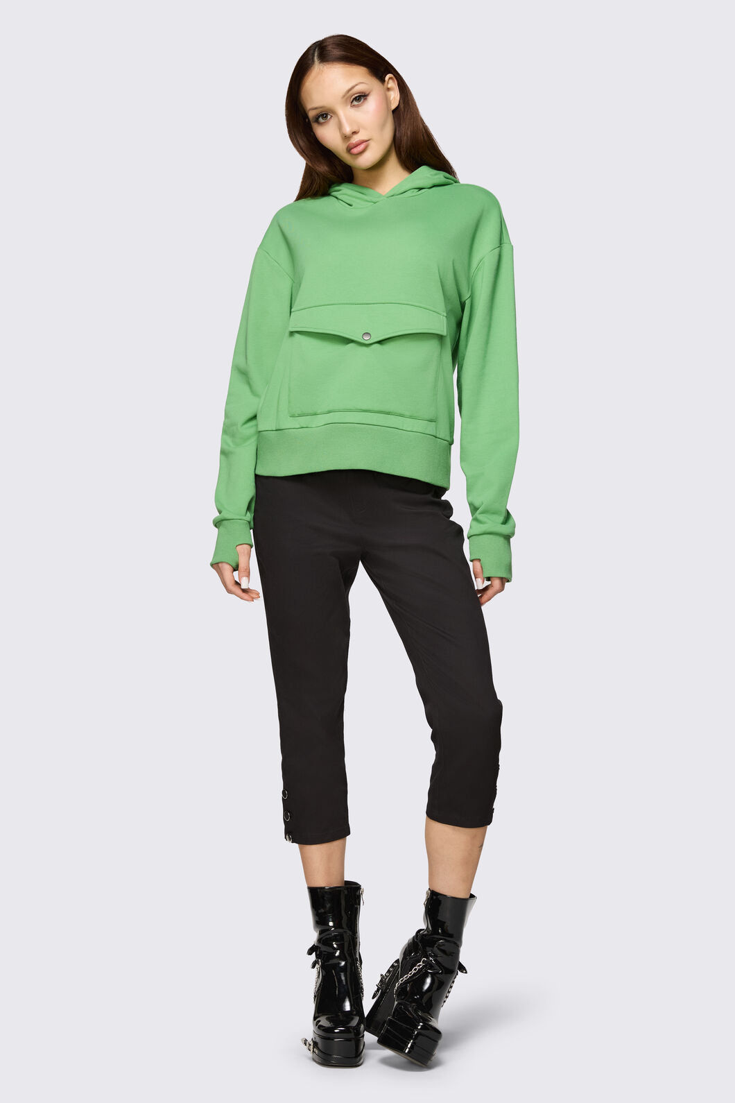 Dangerfield - Cute Frog Hoodie - green