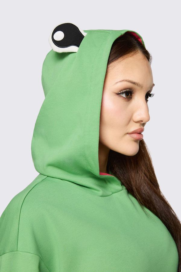 Dangerfield - Cute Frog Hoodie - green