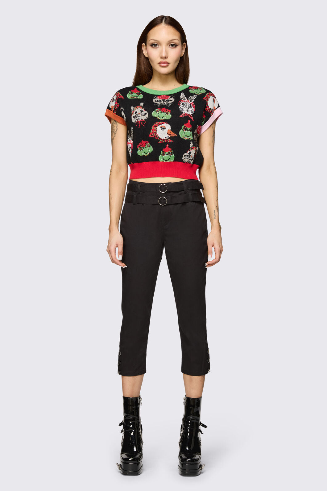Dangerfield - Bonnet Cutie Knit Top - black