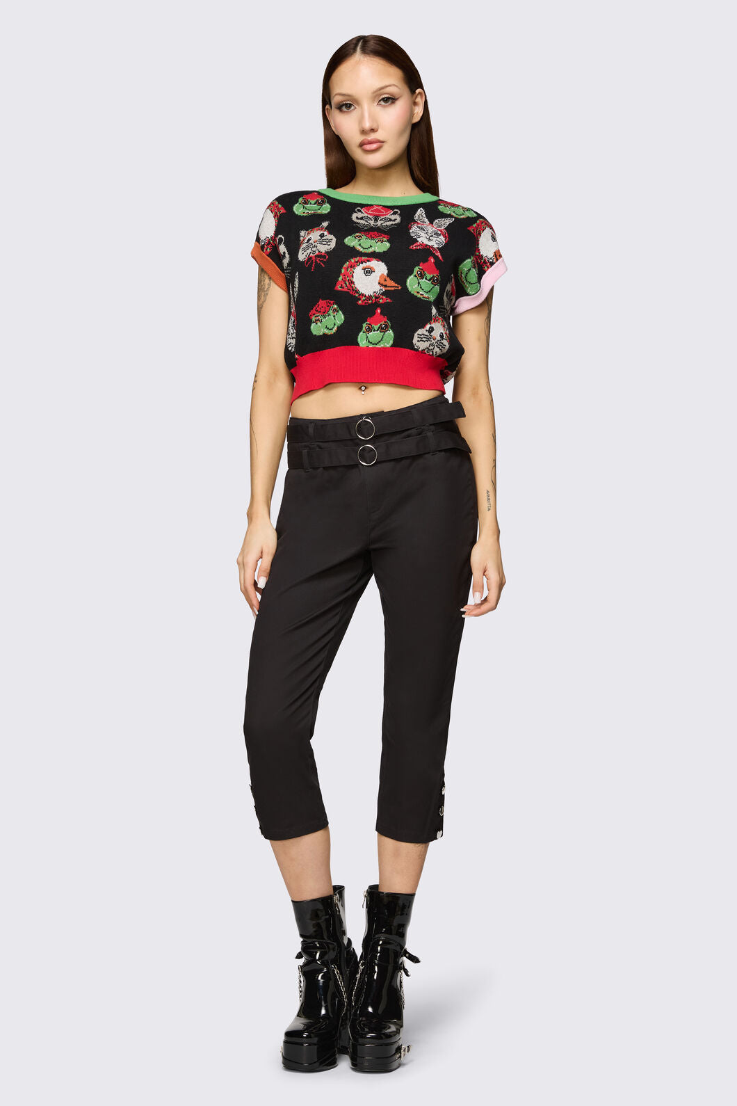 Dangerfield - Bonnet Cutie Knit Top - black