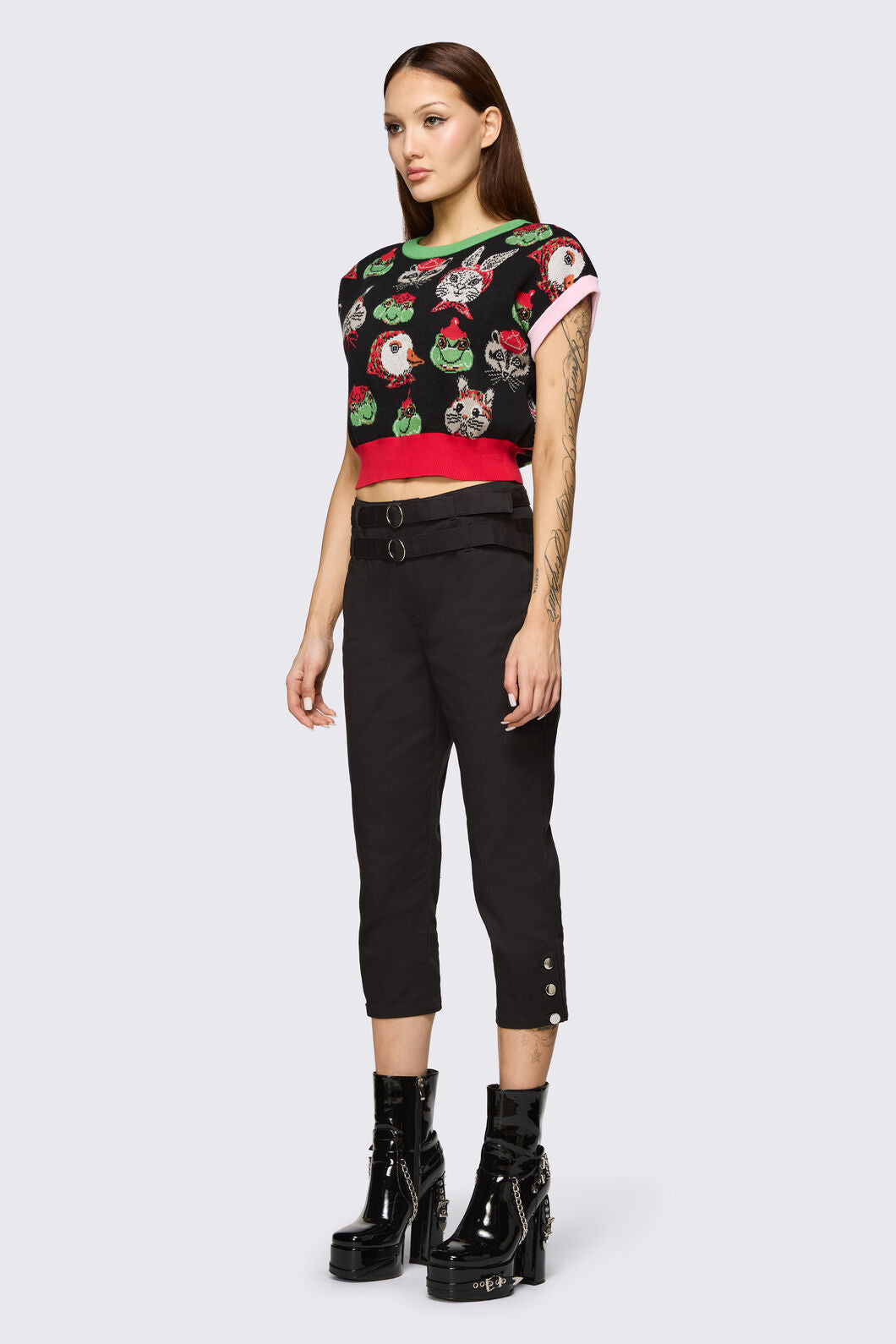 Dangerfield - Bonnet Cutie Knit Top - black