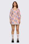 Dangerfield - Sweetpea Tartan Dress - rainbow
