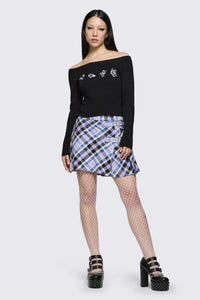 Dangerfield - Sketchy Off The Shoulder Knit - black