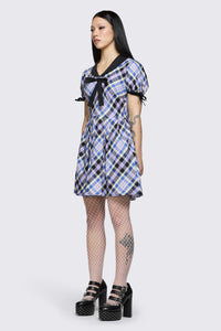 Dangerfield - Sketchy Tartan Sailor Dress - multi