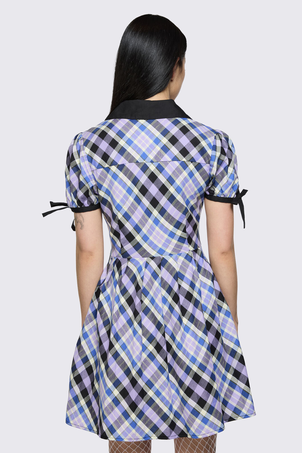 Dangerfield - Sketchy Tartan Sailor Dress - multi