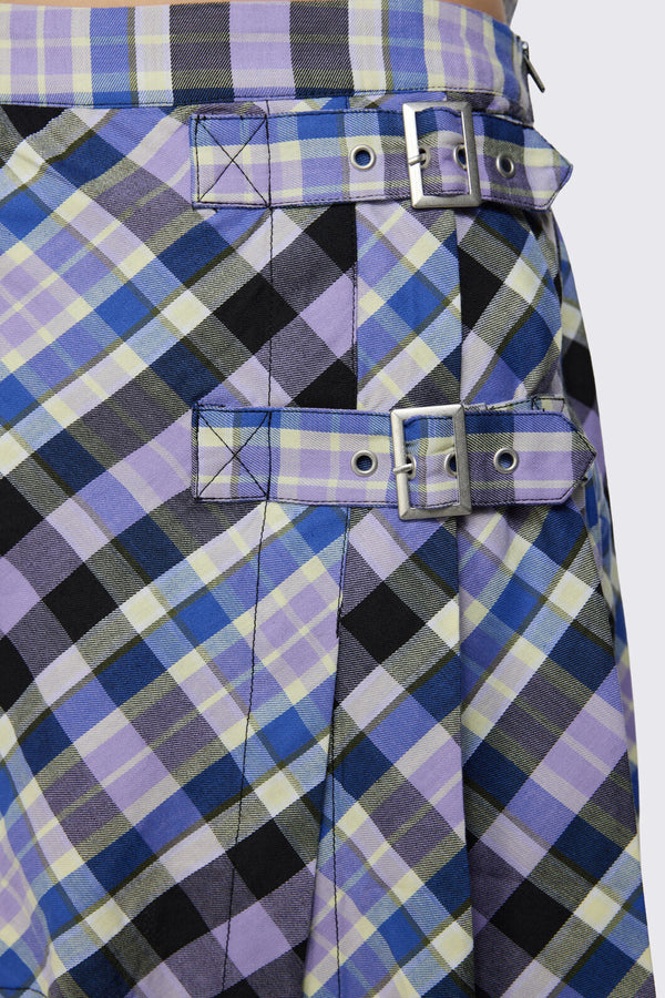 Dangerfield - Sketchy Tartan Strap Skort - multi