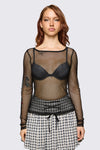 Dangerfield - Bonnet Mesh Top - black