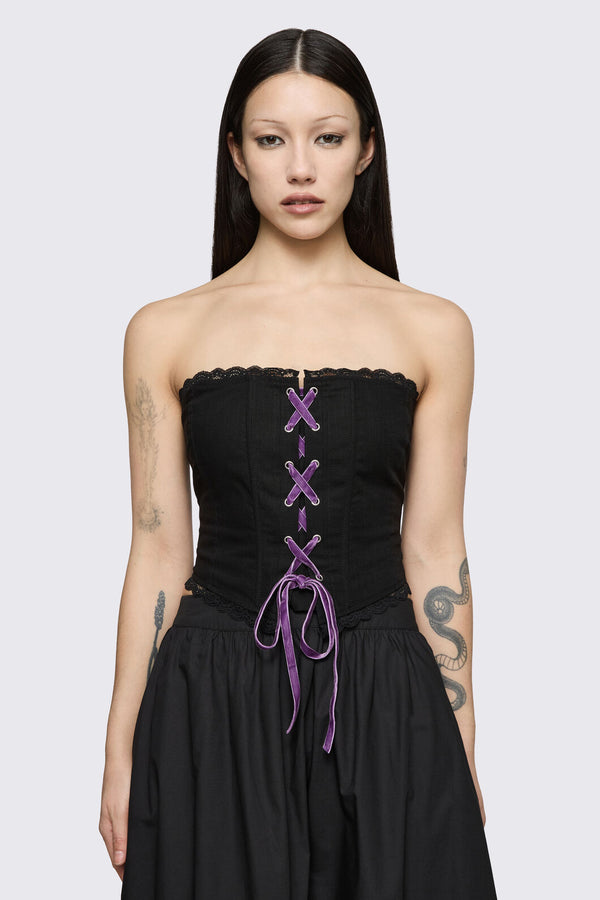 Dangerfield - Spectre Corset Top - black
