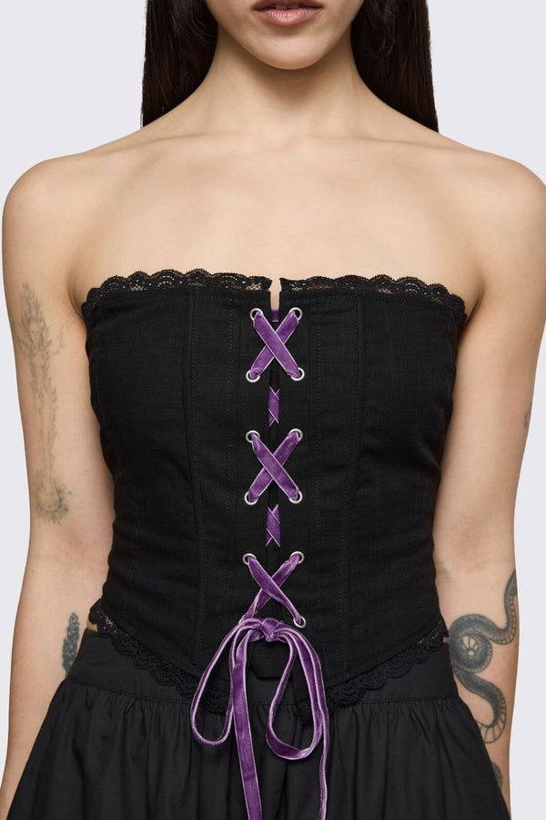 Dangerfield - Spectre Corset Top - black