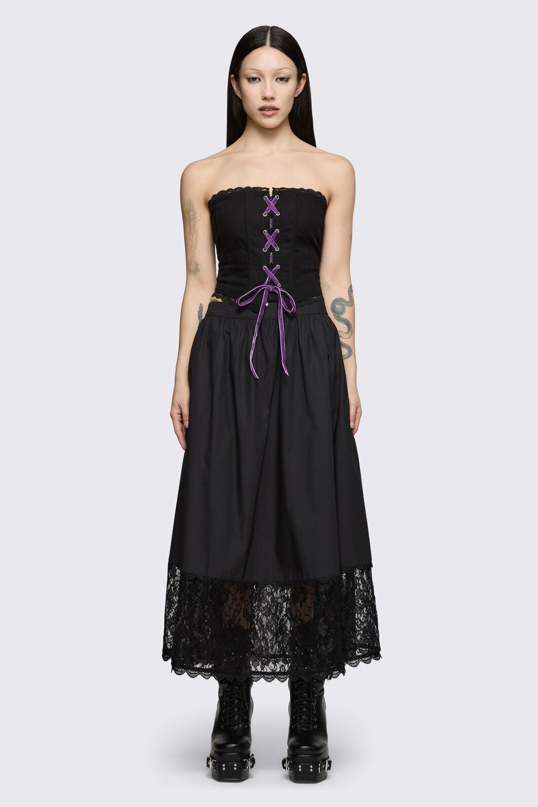Dangerfield - Spectre Midi Skirt - black