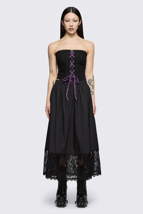 Dangerfield - Spectre Midi Skirt - black