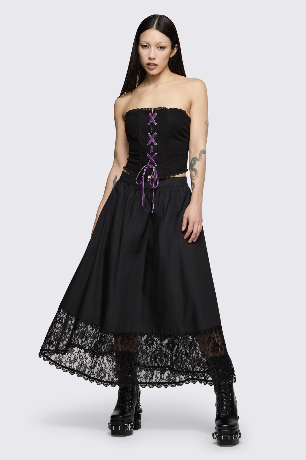 Dangerfield - Spectre Midi Skirt - black